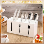 Suzile Acrylic Cutlery Storage Organizer Bin Silverware Caddy Countertop Knife - Image 4