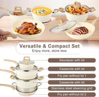 11 Pcs Pots and Pans Set, Nonstick Cookware Set - Image 5