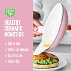 GreenLife 8 Piece Nonstick Cookware Set, Non-Toxic PFAS-Free Ceramic Pots & Pans - Image 2
