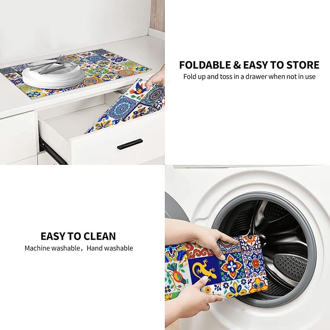 Mexican Tilt Dish Drying Mat For Kitchen Counter Absorbent Large Kitchen Fast - Image 9