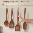 4 Pack Wooden Spatula Set, Teakwood Wooden Spatula - Image 6