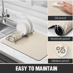 Dish Drying Mat for Kitchen Counter Super Absorbent Drainer Mats - Image 3