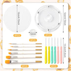 Cookie Decorating Supplies Including 2Pcs Acrylic Cookie Turntable 6Pcs Cookie - Image 2