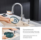 GAGALIFE Kitchen Sink Soap Dispenser Chrome, Under Sink Soap Dispenser - Image 4