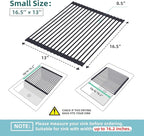 Ohuhu Roll Up Dish Racks, 16.5" L x 13" W Over The Sink Dish Drainer Drying - Image 2