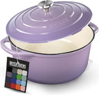 Zulay Kitchen 6 Quart Enameled Cast Iron Dutch Oven Pot by ZulayKitchen