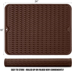 Large 24" x 18" Silicone Dish Drying Mat - Image 2