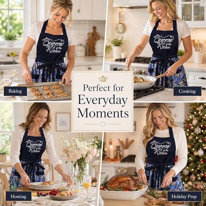 Cute Floral Aprons for Women - Image 3