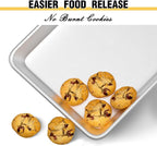 Commercial Quality Baking Sheet Pan Set, Natural Aluminum Cookie Sheet - Image 2