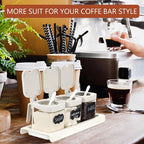 Suclain 3 Pcs Glass Coffee Containers Coffee Station Organizer Set, Airtight - Image 5