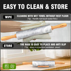 Walfos Marble Rolling Pin With Wooden Handles & Wood Cradle, 16.5 Inch Marble - Image 5