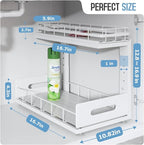 Under Sink Organizer Upgrade To Professional Rails, 2-Tier Dual Pull Out - Image 2