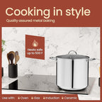 Stainless Steel Stockpot with Tempered Glass Lid 20 Quart, Durable 18/0 - Image 3