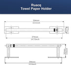 RUACQ Paper Towel Holder Under Cabinet, Wall Mounted or Adhesive Stainless - Image 6