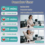 Rechargeable Pomodoro Timer, Magnetic Kitchen Timer - Image 3