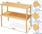 VERTORGAN Cabinet Organizer Shelf, Kitchen Counter Shelves, Bamboo Stackable - Image 4