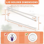 2 Pack Tumbler Lid Organizer, Horizontal Tumbler Lid Storage Hook to Hold Up 20 - Image 3