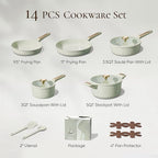 CAROTE Ceramic Cookware Set Nonstick, Non-Toxic & PFAS-Free, Dishwasher - Image 2