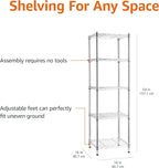 Amazon Basics 5-Shelf Tower Adjustable Storage Shelving Unit, 150 lbs Per Shelf - Image 3