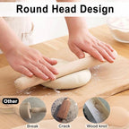 17.78 Inches French Rolling Pin, Extra-long Wood Rolling Pin - Image 3