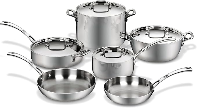 Cuisinart French Classic Tri-Ply Stainless 10-Piece Cookware Set by Cuisinart
