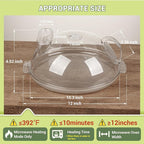 Microwave Splatter Cover, Protect Food Splashes, Dish Bowl Plate Serving Lid - Image 3