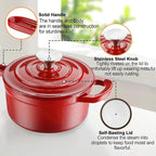 Enameled Cast Iron Sauce Pan, 1 Quart Enameled Saucepan - Image 4