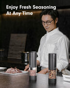 TOMEEM Upgraded Larger Capacity Electric Salt and Pepper Grinder Set - Image 8