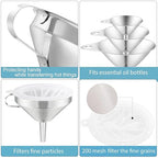 Toncoo 4 Pack Stainless Steel Funnels - Image 5