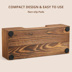 Paper Towel Dispenser Countertop, Burnt Wood Folded Paper Hand Towel Holder - Image 4