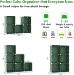 C&AHOME 6-Cube Storage Organizer, Stackable Storage Cubes Shelves, Portable - Image 2