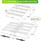 4 Tier Adjustable Spice Rack Organizer - Image 4