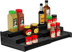 VenDotbi Spice Rack, 3-Tier Expandable Bamboo Spice Rack Organizer by VenDotbi