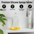 Zulay Kitchen Small Silicone Sponge Holder – Space-Saving Sink Organizer Tray - Image 2