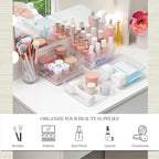 STORi SimpleSort 6-Piece Stackable Clear Drawer Organizer Set | 6" x 6" x 2" - Image 3