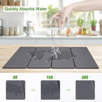 Large Dish Drying Mat for Kitchen Counter, Heat-resistant Mat, Diatomaceous - Image 6