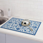 Blue and White Pattern Dish Drying Mats - Image 7