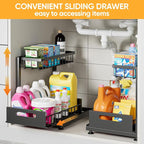 Saydear Under Sink Organizer Storage 2-Tier Premium Metal Pull-Out Kitchen - Image 9