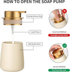 Enra Ceramic Soap Dispenser, 12 oz Hand Lotion Dispenser - Image 3