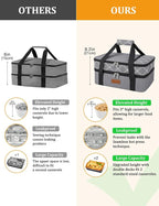 ​Vuudh Expandable Casserole Carrier Bag, Double Deckered Insulated Food Bag - Image 5