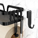 Taozun Paper Towel Holder with Shelf, Kitchen Paper Holder Spice Rack Black - Image 6
