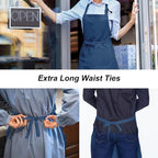 15 Pcs Adult Aprons Bulk with Pockets Adjustable Bib Chef Apron - Image 4