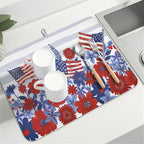 Patriotic Floral Dish Drying Mat - Image 8