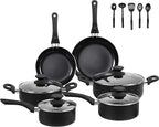 BECIGAR Black Ceramic Pots and Pans Set, Nonstick Pan Pots and Pans Set Non by BecigarCookware