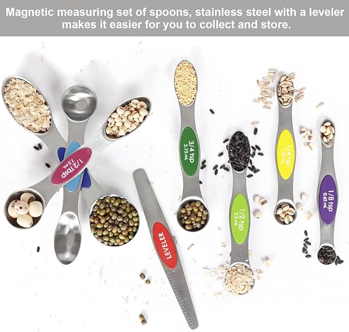 Multicolor Magnetic Measuring Spoons Set - Image 3