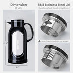 Delove 68 oz/2 Liter Glass Pitcher - Image 2