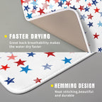 4th of July Dish Drying Mat for Kitchen Counter Patriotic Holiday Microfiber - Image 3