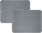ZLR 2 Pcs Silicone Dish Drying Mat & Heat Resistant Trivet by ZLR