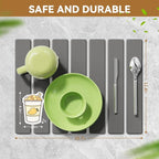 Stone Dish Drying Mat for Kitchen Counter, 15.5''x11.8'' Foldable Quick Dry - Image 6