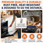 Silicone Splatter Screen for Frying Pan, 13” Navy – Grease & Oil Splatter Guard - Image 8